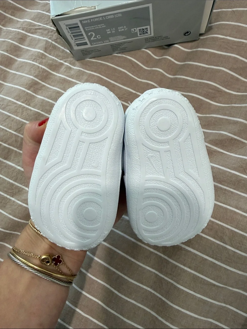 Nike White Infant/Toddler Leather Trainer Sneakers